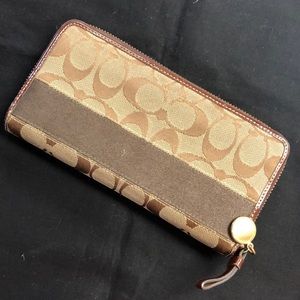 Coach zip around wallet